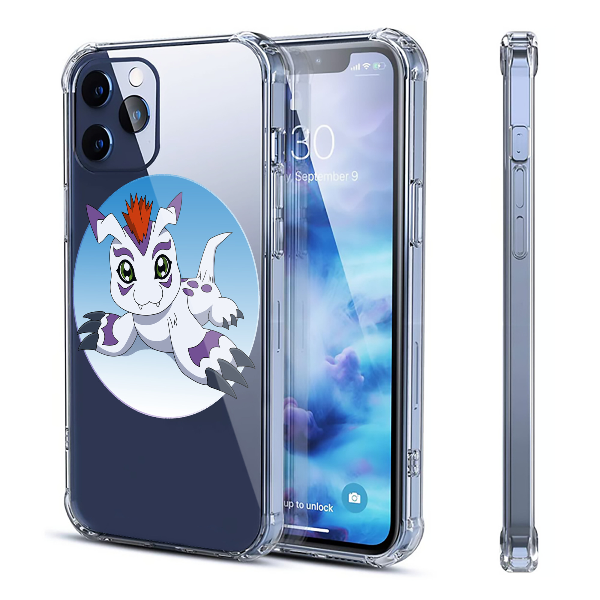 （画像用） Digimon デジタルモンスター/デジモン 【iPhone 12シリーズ対応】透明スマホケース（クリアソフトケース）